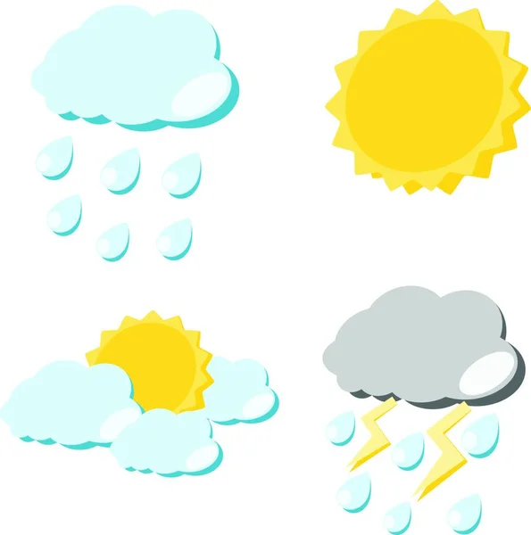 Wetter Symbol Grafik Vektor Illustration — Stockvektor