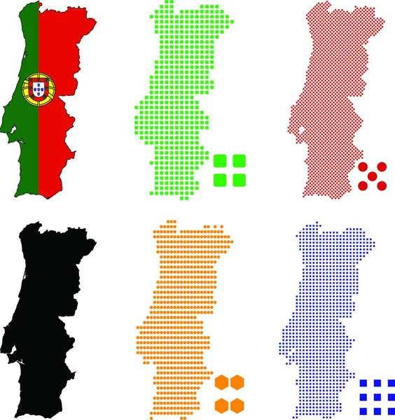 Portogallo Icona Vettoriale Illustrazione — Vettoriale Stock