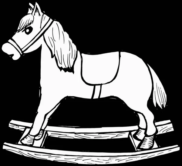 Rocking Horse Vector Illustration — Stock Vector