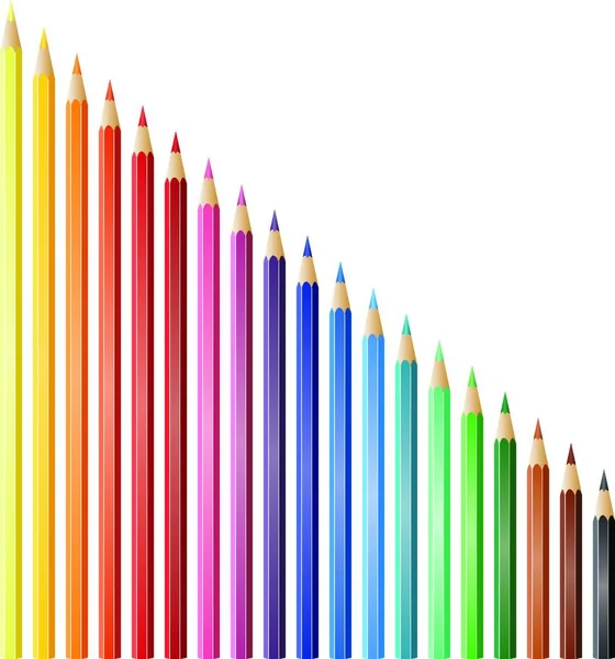 Vector Illustration Color Pencils — Stock Vector