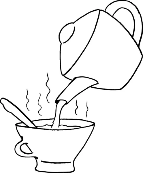 Tea Party Illustration Vectorielle Colorée — Image vectorielle
