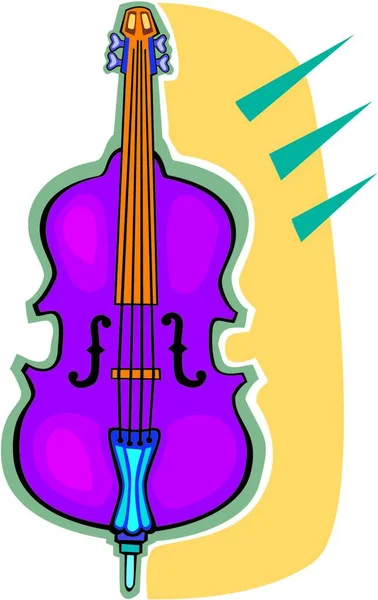 Violin Icon Vector Illustration — ストックベクタ