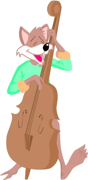 Musician Cello Modern Vector Illustration — Stock Vector
