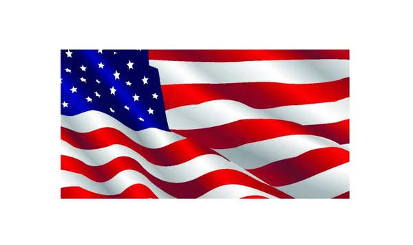 Bandera Estados Unidos Vector Ilustración — Archivo Imágenes Vectoriales