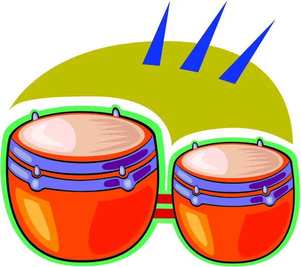Drums Modern Vector Illustration — Stock Vector