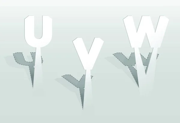 Векторні Ілюстрації Uvw Літер — стоковий вектор