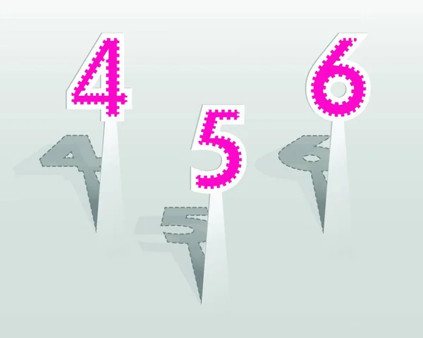 Illustration Der Eingestellten Zahlen — Stockvektor