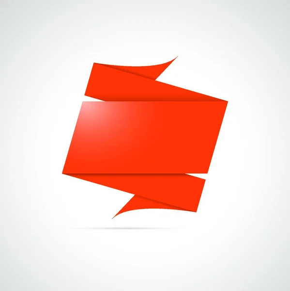 Illustration Vectorielle Étiquette Origami — Image vectorielle