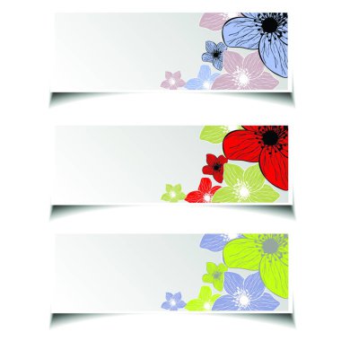 Web bantları ayarlandı, vektör illüstrasyonu