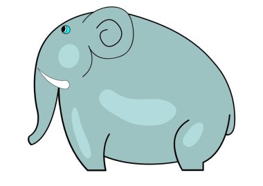 sevimli fil vektör illüstrasyonu