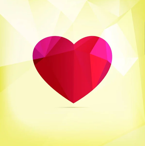Love Symbol Valentines Day Card Template Heart Illustration — Stock Vector