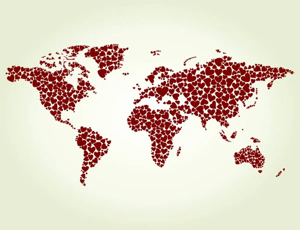 Mappa Dell Amore Illustrazione Vettoriale Colorata — Vettoriale Stock