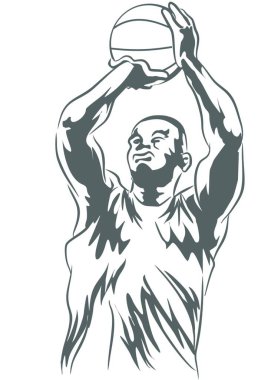 Basketbol oyuncusunun resmi