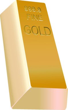 Altın külçesinin çizimi