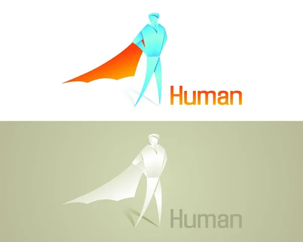 Орігамі Людини Соціальні Значок — стоковий вектор