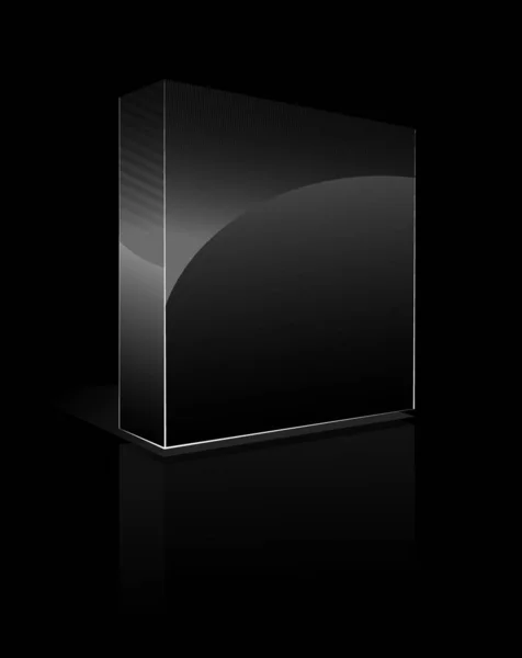 Boîte Trois Dimensions Noire — Image vectorielle