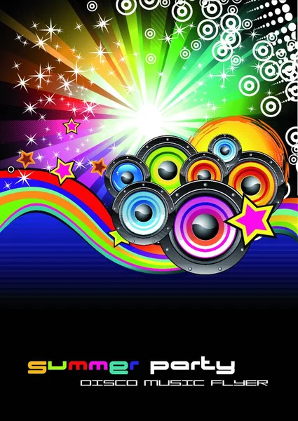 Music Background Disco Flyers — Stock Vector