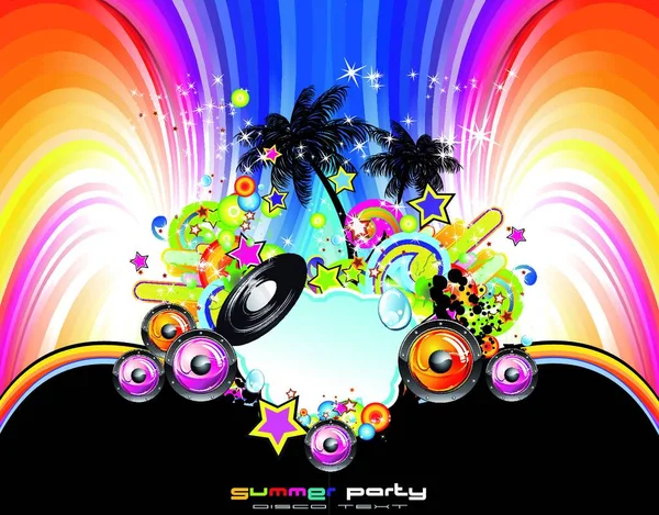 Abstract Tropical Latin Music Event Background — Stock Vector