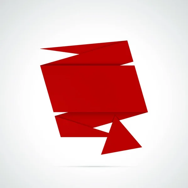Origami Etiqueta Vector Ilustración — Vector de stock