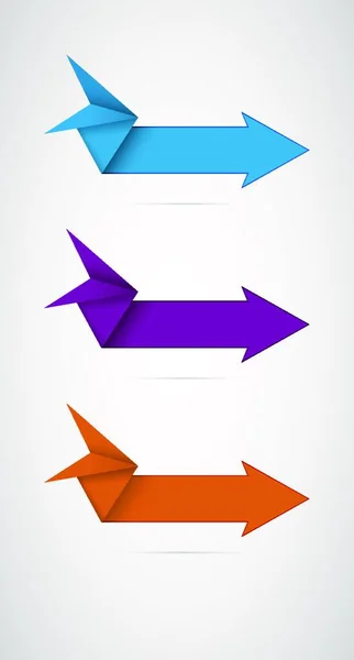Ilustrace Šipky Origami — Stockový vektor