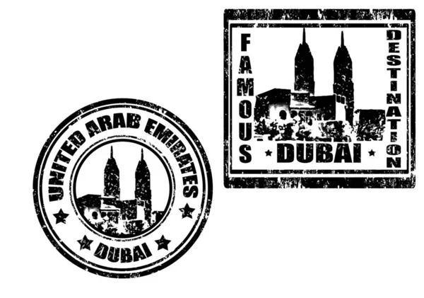 Ilustración Del Sello Dubai — Vector de stock