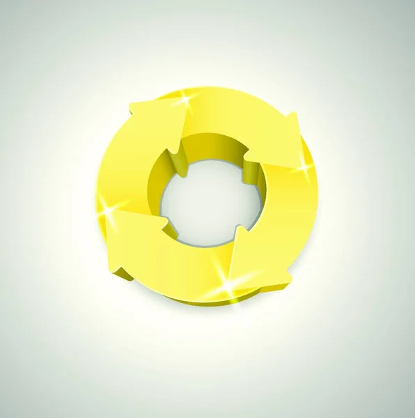 Ilustração Diagrama Ciclo Amarelo — Vetor de Stock