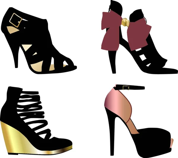 Ilustración Los Zapatos Glamour — Archivo Imágenes Vectoriales
