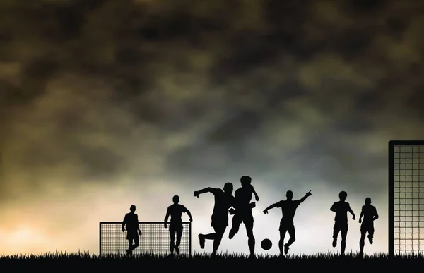 Иллюстрация Футбольной Игры — стоковый вектор