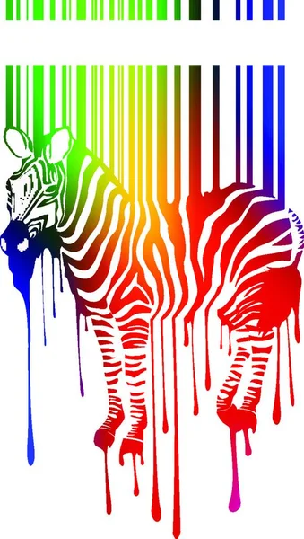 Illustrazione Della Silhouette Zebra Vettoriale — Vettoriale Stock