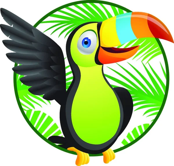 Illustrazione Dell Uccello Tucano — Vettoriale Stock