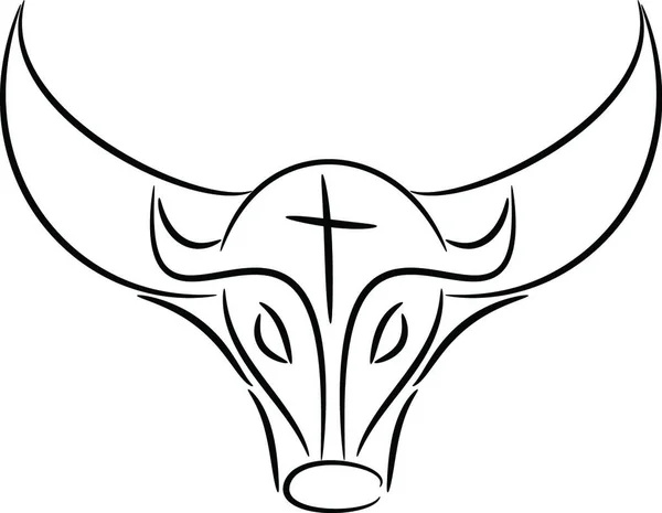 Illustratie Van Bull Draw — Stockvector