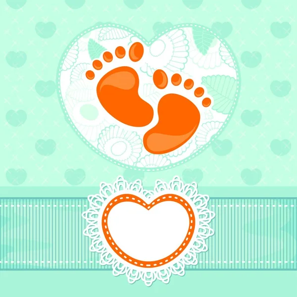 かわいい赤ちゃんカードのイラスト — ストックベクタ