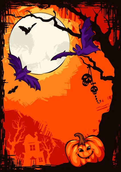 Ilustração Fundo Vetor Halloween — Vetor de Stock
