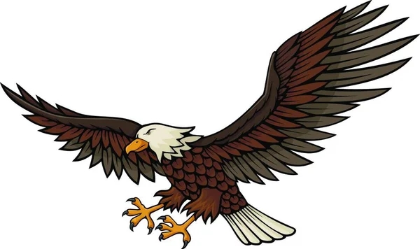 Ilustración Del Águila Atacando — Archivo Imágenes Vectoriales