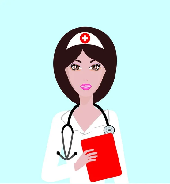 Ilustração Enfermeira — Vetor de Stock