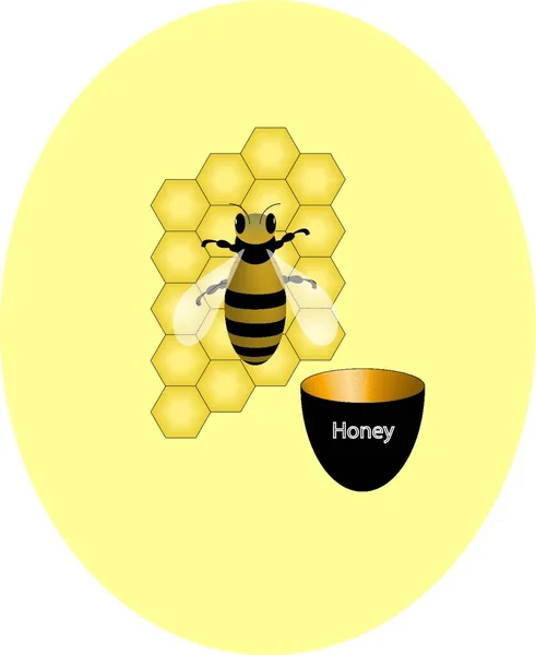 蜜蜂的图解 — 图库矢量图片