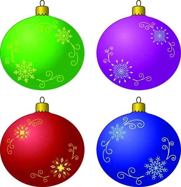 Illustration Christmas Ball Decoration — Stock Vector