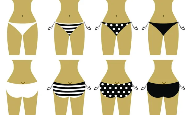 Ilustración Del Diseño Inferior Del Bikini — Archivo Imágenes Vectoriales