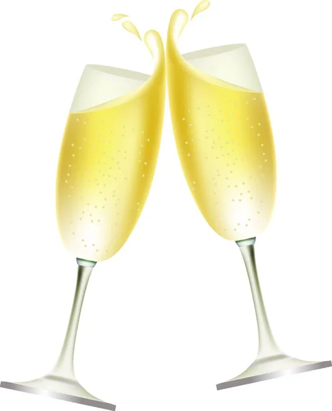 Champagne Icono Web Diseño Simple — Archivo Imágenes Vectoriales