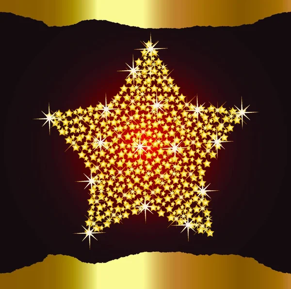 輝く星の背景 カラフルなベクターイラスト — ストックベクタ