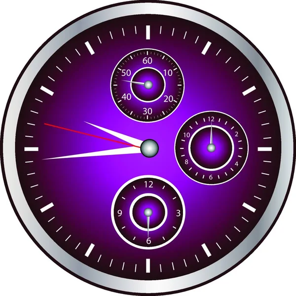 Chrono Watch Kleurrijke Vector Illustratie — Stockvector