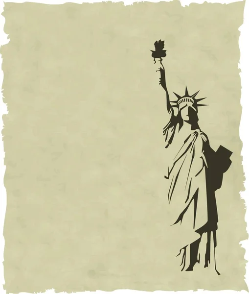Estátua Liberdade Ilustração Vetorial Moderna — Vetor de Stock