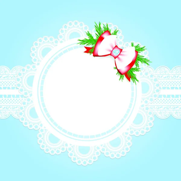 圣诞节花边框架矢量插图 — 图库矢量图片