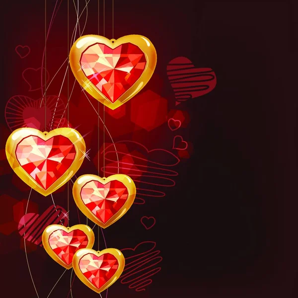 Kärlek Hjärtan Vektor Illustration Design — Stock vektor
