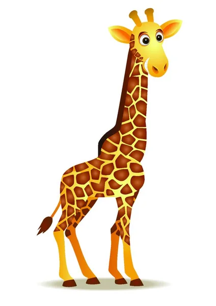 Illustrazione Del Cartone Animato Giraffa — Vettoriale Stock