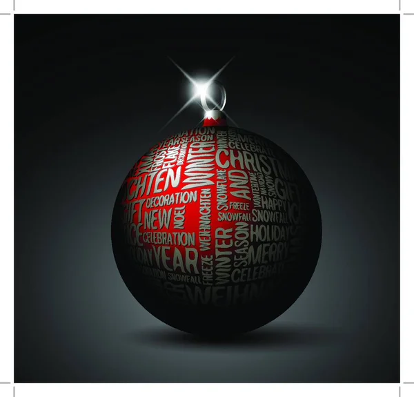 Απεικόνιση Της Τρισδιάστατης Χριστουγεννιάτικης Διακόσμησης — Διανυσματικό Αρχείο