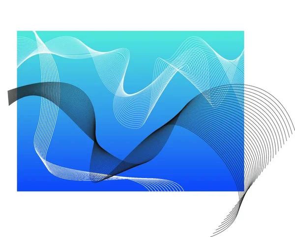 Illustration Modern Blue Wallpaper — Stock Vector