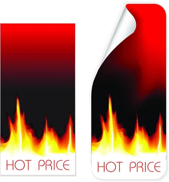 Гарячі Ціни Етикетки Векторні Ілюстрації — стоковий вектор