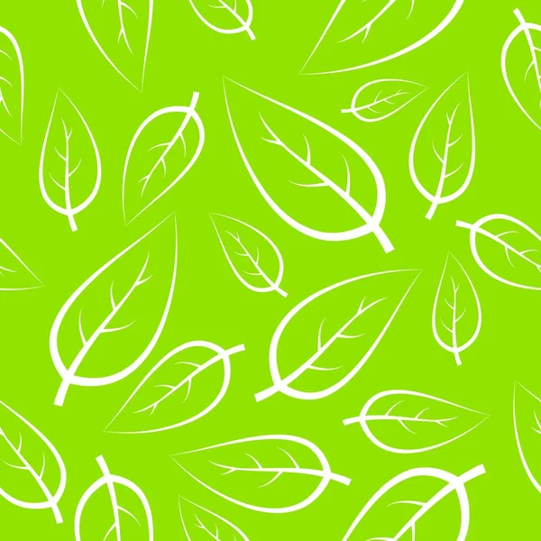 Textura Folhas Verdes Frescas —  Vetores de Stock