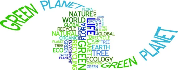 Illustration Affiche Écologie Environnement — Image vectorielle